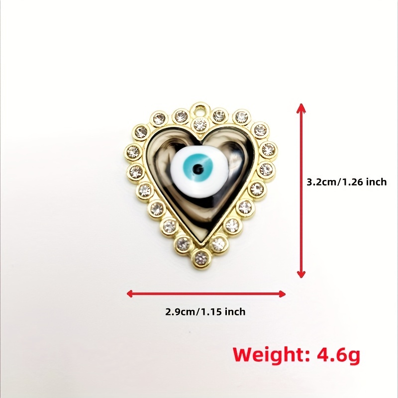 3Pcs Random Enamel Style Evil Eye Pattern Charms