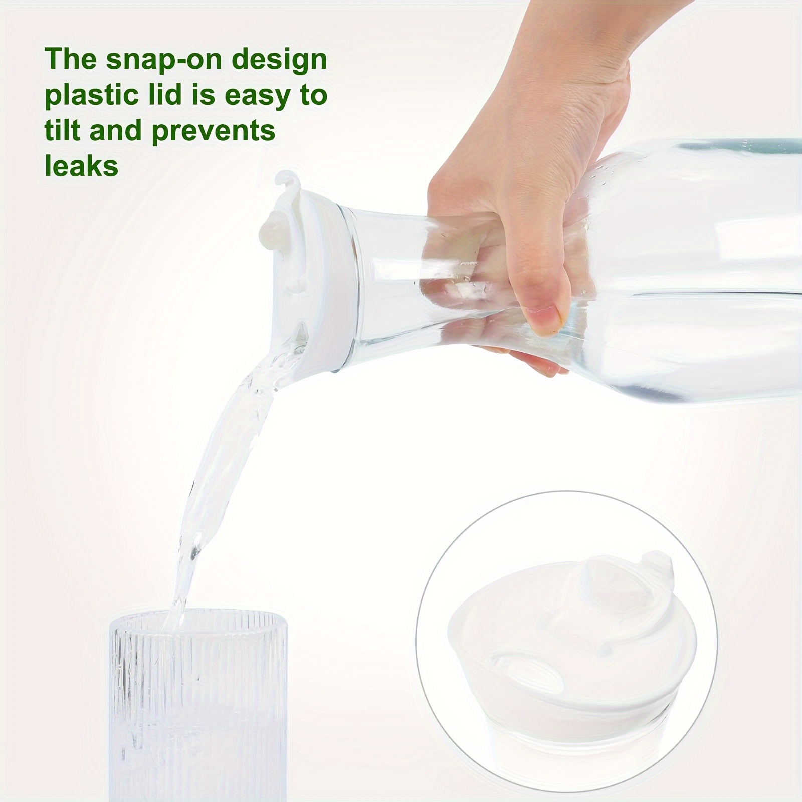 Glass Water Bottles Sessile Curved Round/square Juice Water - Temu