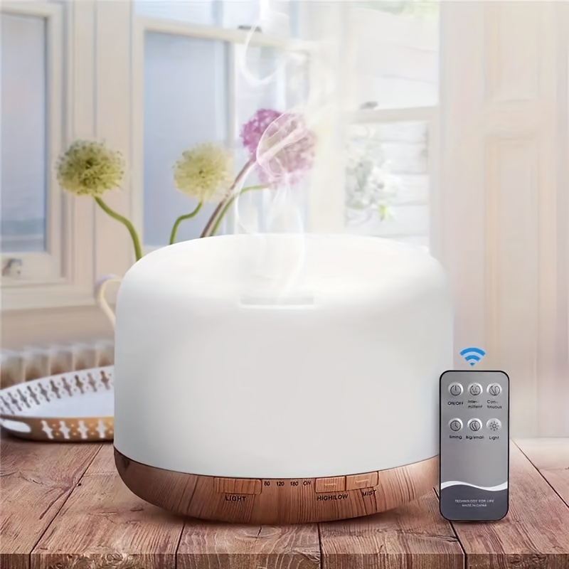 Humidificador De Aire Inteligente WiFi 500Ml Aromaterapia Difusor De Aceite  Esencial Para Tuya , Alexa Con 7 Colores LED