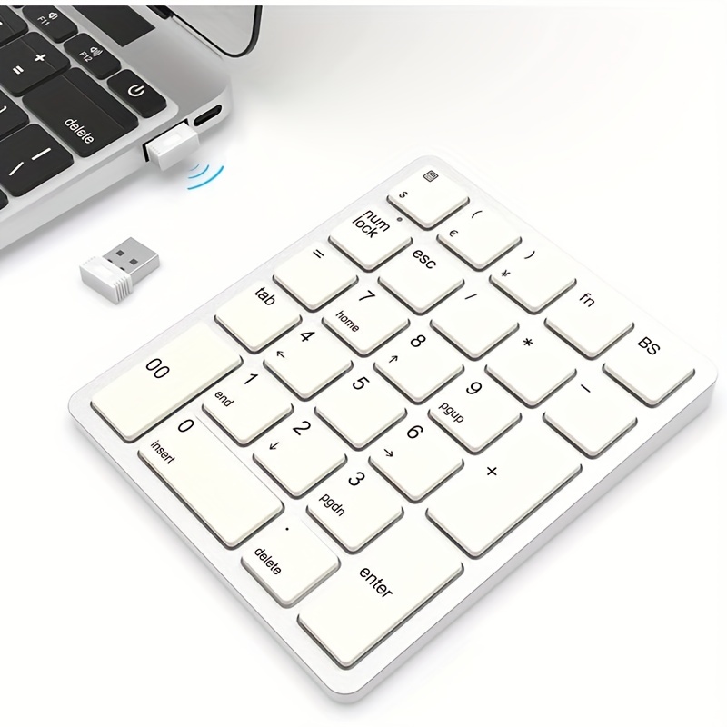 Pavé numérique à 18 touches, clavier mince pour ordinateur  portatif/PC/portable/ordinateur de bureau avec récepteur USB 2,4G (noir)