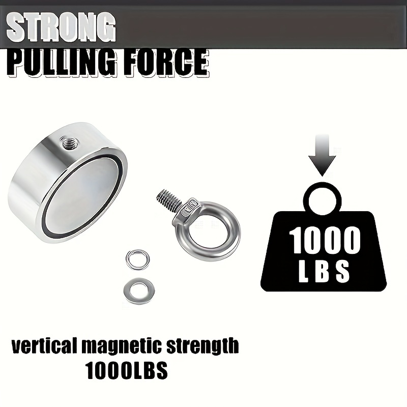 Magnet Fishing 1000 Lbs Pulling Force Double Sided Fishing - Temu