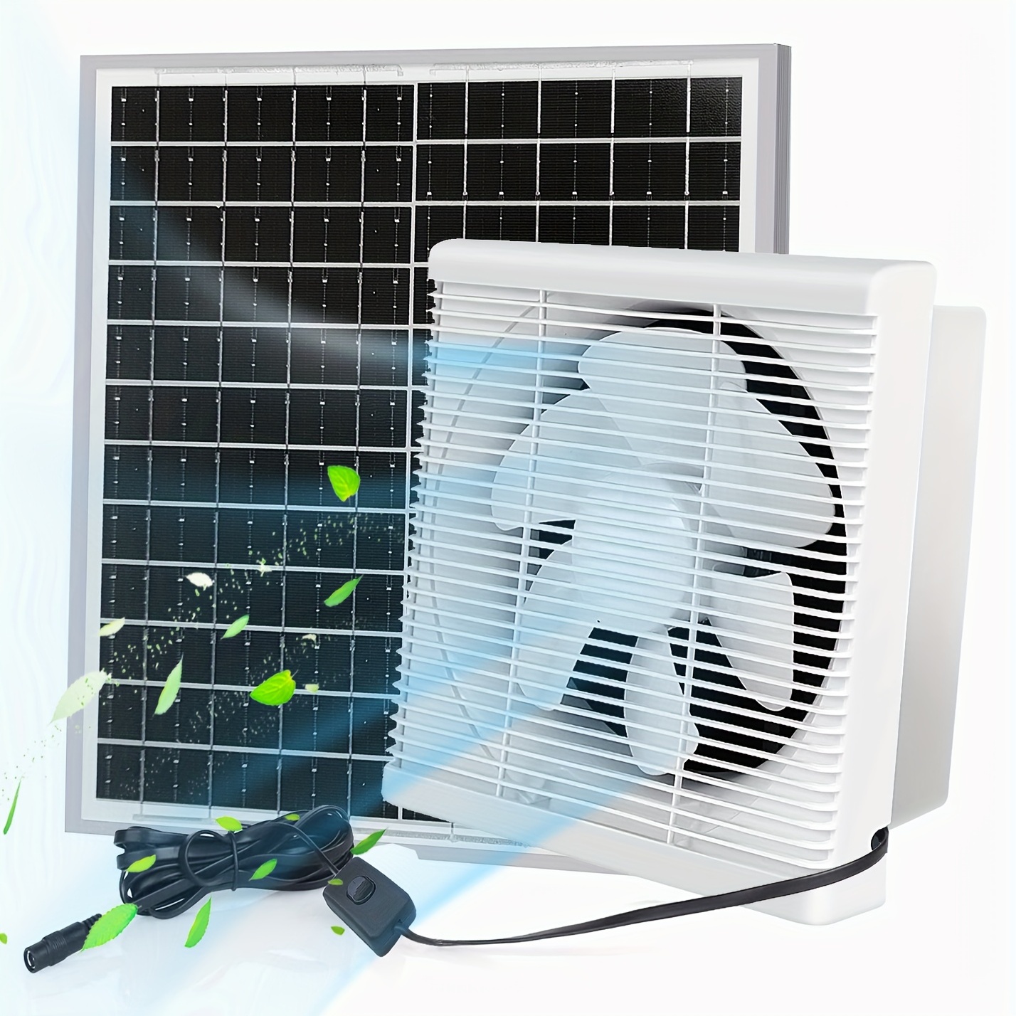 Mini ventilador extractor de aire con extractor de aire solar de 20w  alimentado por panel solar ACTIVE Biensenido a ACTIVE