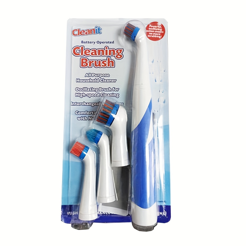 1set, Sonic Scrubber, Cleaning Tool With 4 Brushes, Multifunctional  Electric Cleaning Brush, Cleaning Tools, Cleaning Supplies