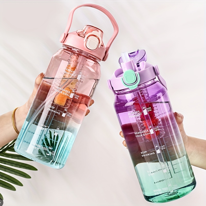 Sports Water Bottle Plastic Portable Drinking Cup - Temu