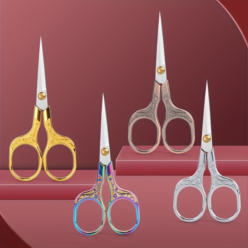 Plum Vintage Scissors Stainless Steel Household Scissors - Temu