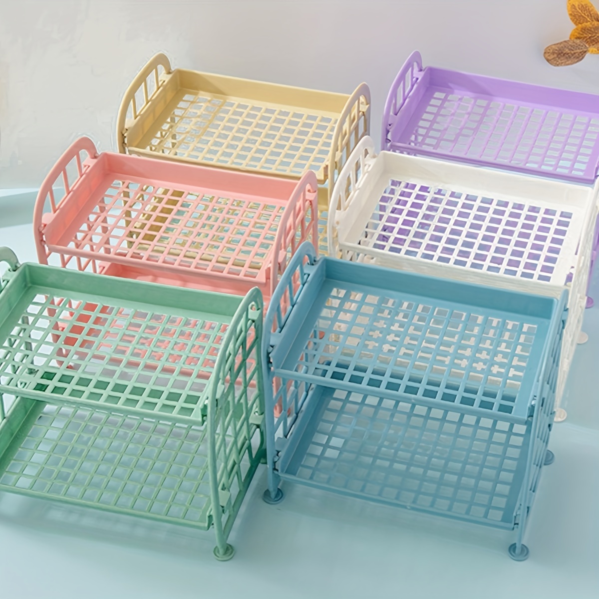 1pc [size 29cm*21cm*5.5cm] Ins Style Transparent Acrylic Storage Rack,  Desktop Organizer For Dormitory, Cosmetic And Kitchen Heightening Shelf