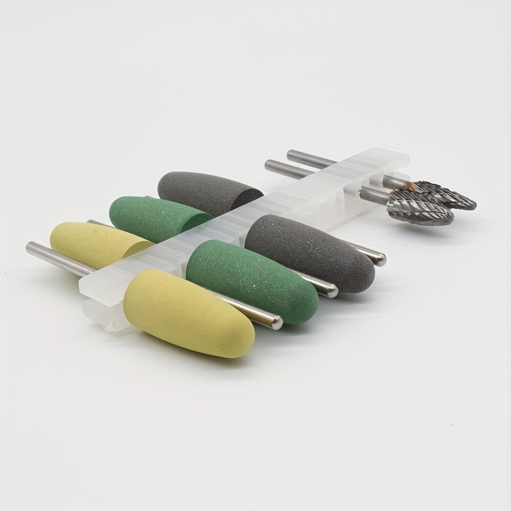 8Pcs/set Dental Composite Polishing Kit Rubber Polisher Resin Base For  Handpiece