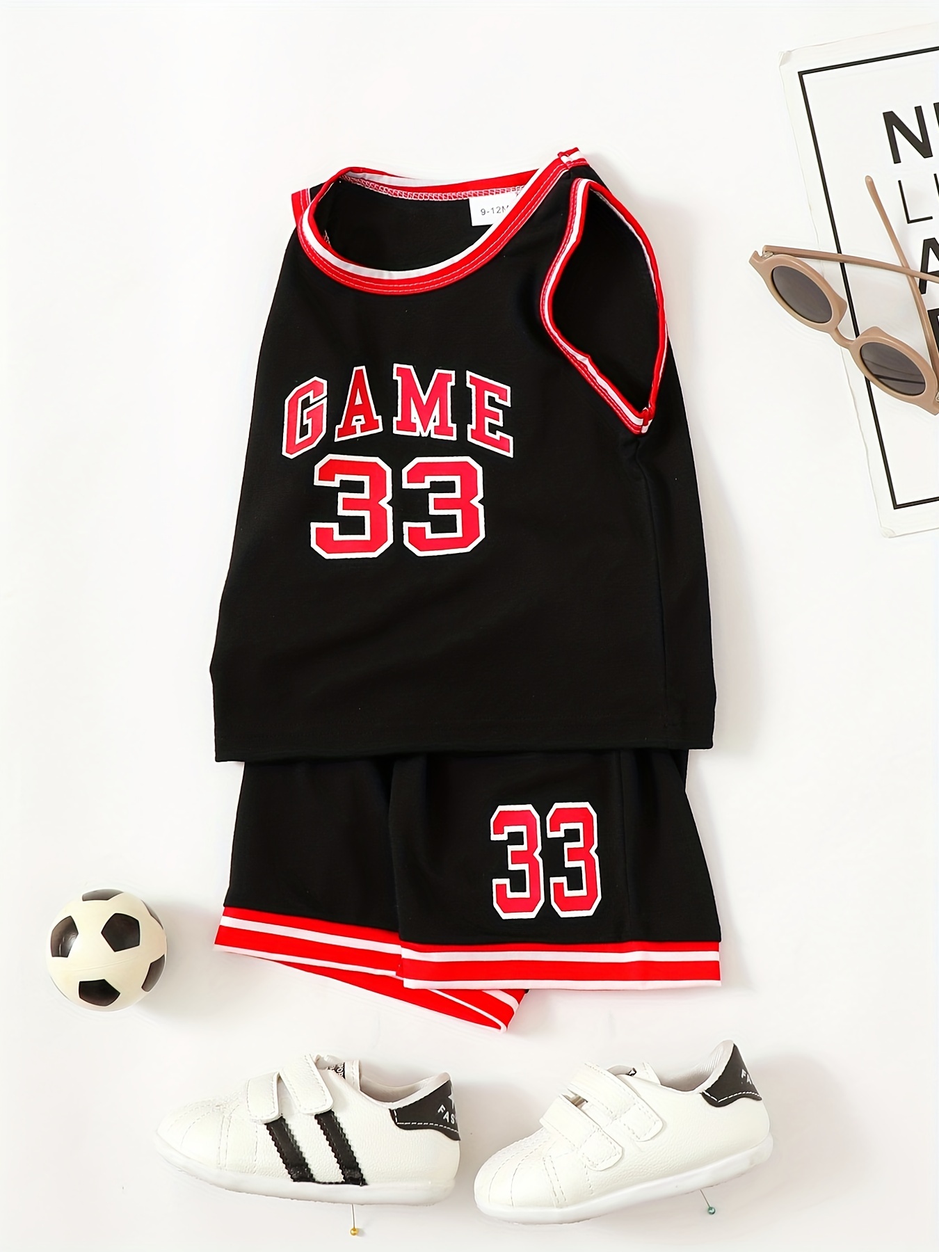 Toddler Kid Basketball Jersey Outfit Baby Boy Girl Letters Game 33 Tank Top  Track Shorts Sets Boy Summer Clothes - Kids' Fashion - Temu Italy
