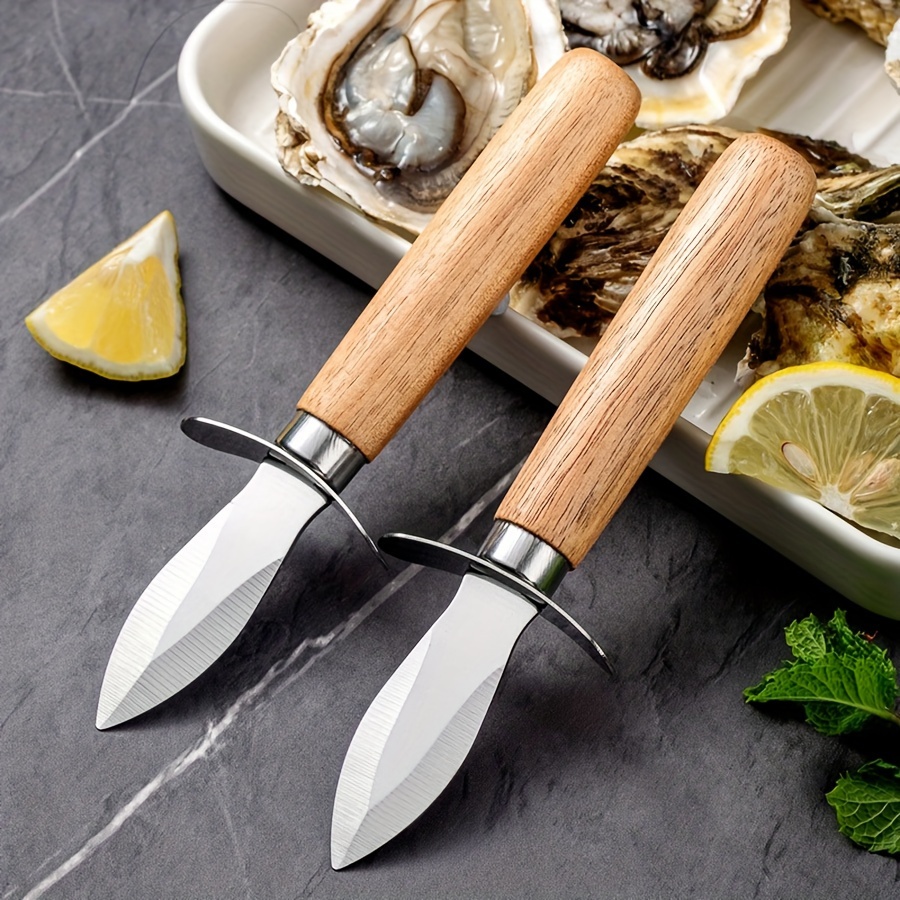 1 pc couteau à écailler les huîtres avec des gants résistants aux coupures  blanc antidérapant facile à saisir outils d'écaillage d'huîtres