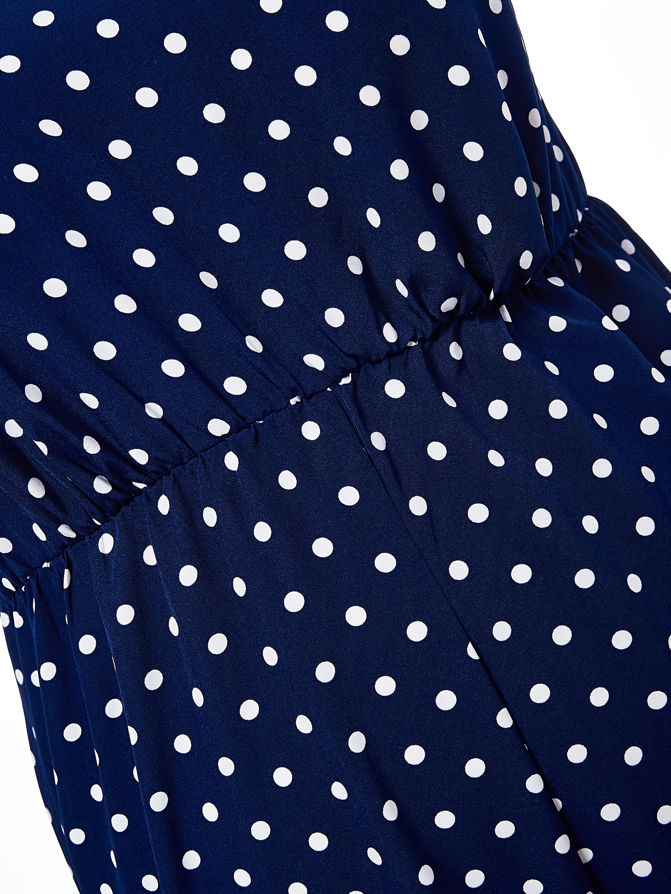 womens navy blue white polka dot sleeveless jumpsuit Temu Germany