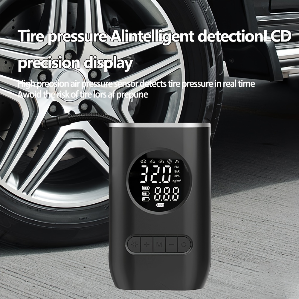  Xiaomi Portable Electric Air Compressor, 150 PSI Tire Inflator  for Car, Scooter, Bike Tires and Balls - Cordless with Digital Pressure  Detection : Automotive