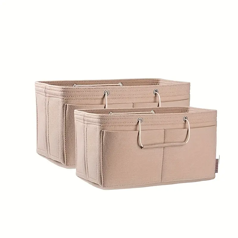 Multi-pocket Felt Handbag Organizer, Purse Organizer Insert With Handles,  Container For Shoulder Tote & Crossbody Bag - Temu