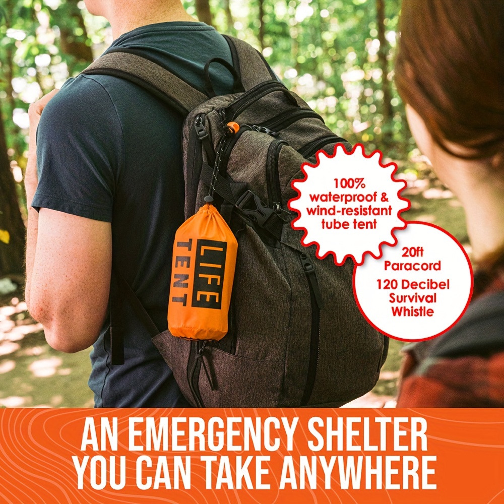 Insulated Emergency Tent 2 Person Waterproof+Whistle