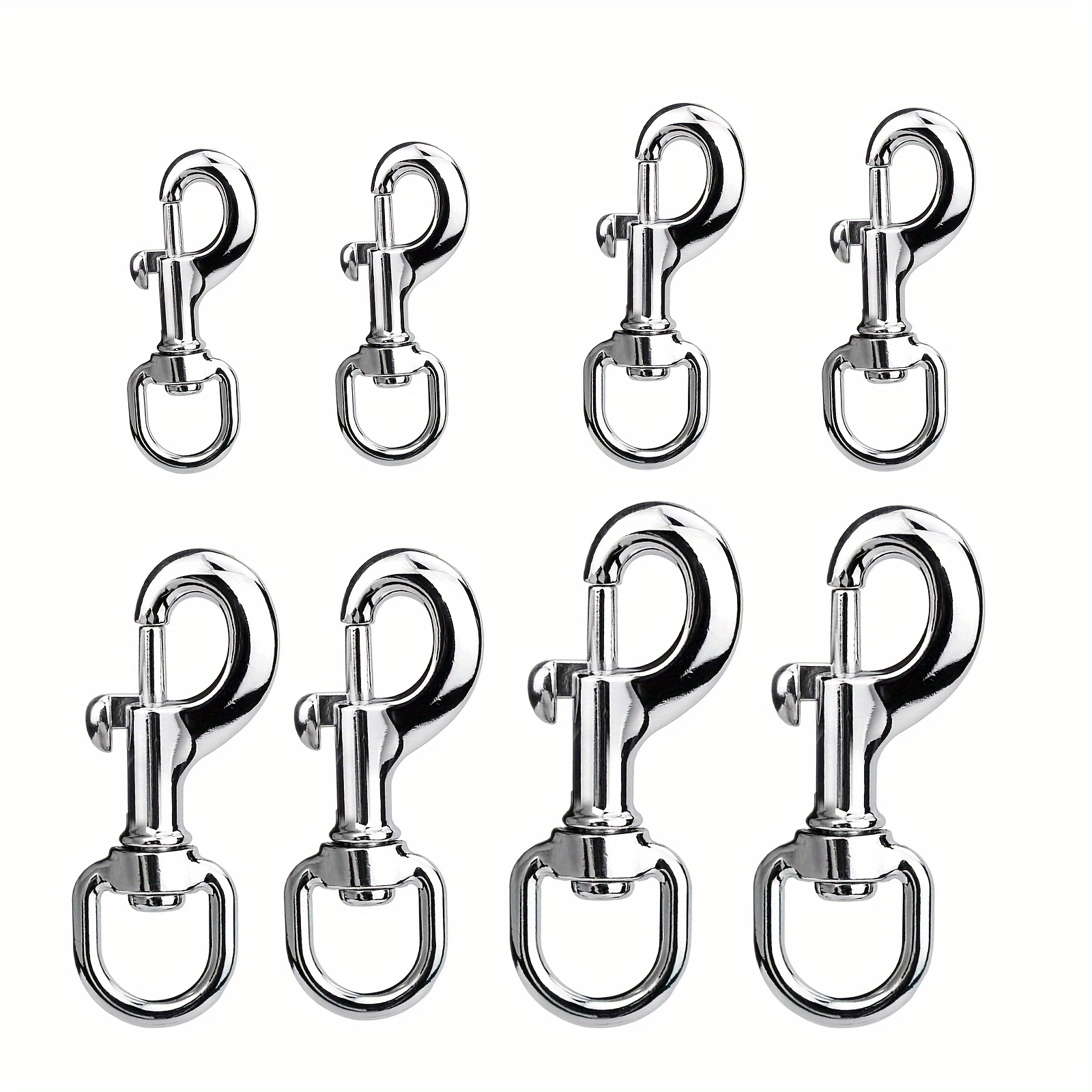 8pcs Trigger Clips Clasp, Swivel Eye Bolt Spring Snap Hooks, 360 Degree  Swivel Trigger Snap Hooks For Pet Accessories