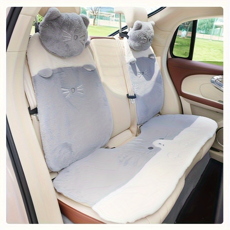 Winter Car Cushion Plush Cushion Imitation Rabbit Fur Warm - Temu