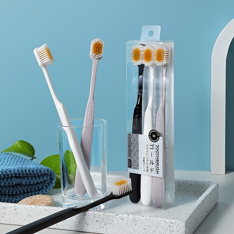 Amazing Deals on 3 Pcs Extra Soft Toothbrush for Sensitive Teeth & Gums | Home Travel