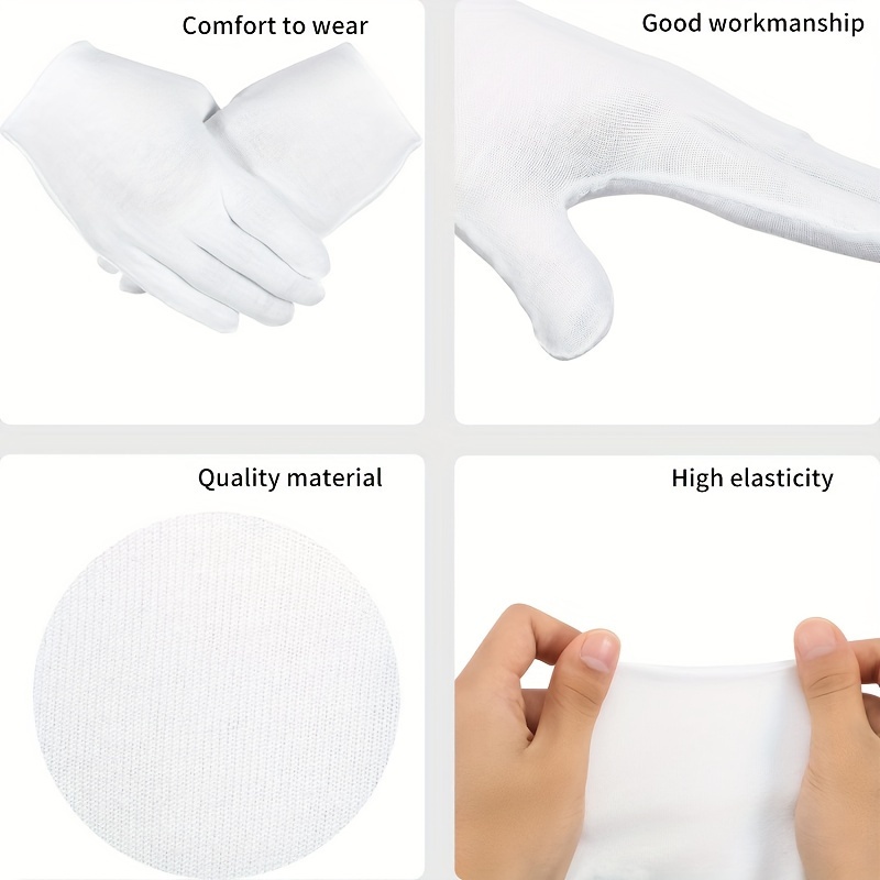 Disposable White Cotton Gloves