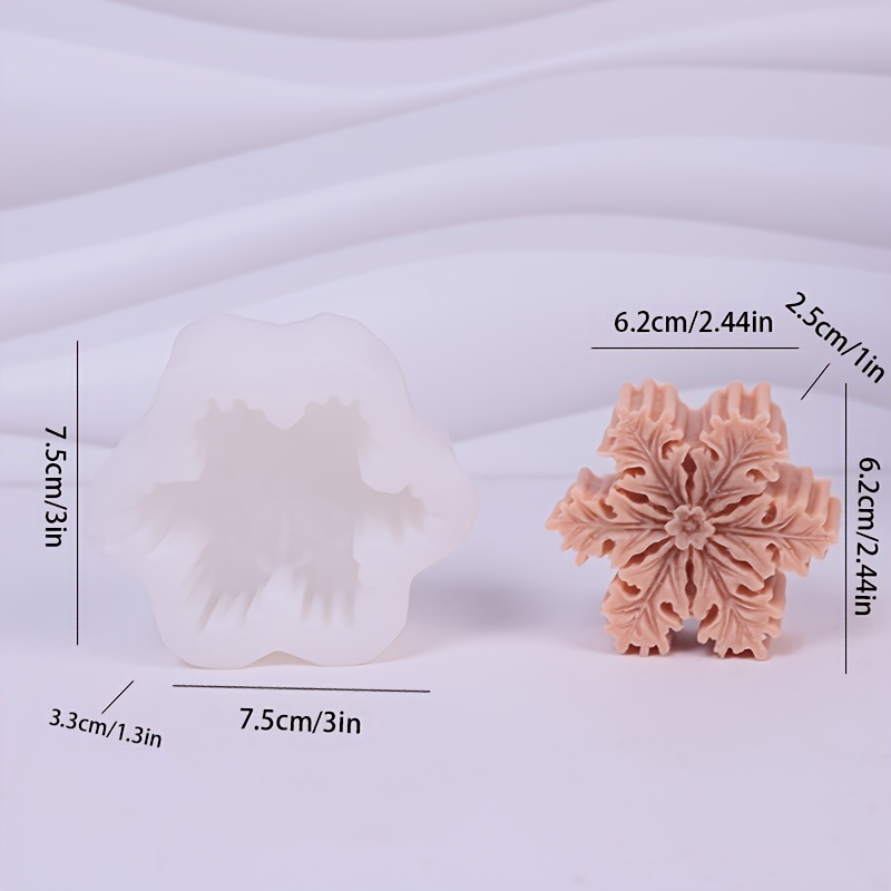 Christmas Snowflake Silicone Mold, 3d Fondant Mold For Diy Pudding  Chocolate Candy Desserts Gummy Handmade Soap Aromatherapy Candle Plaster  Polymer Clay Ice Cube, Bakeware, Cake Decorating Supplies, Baking Supplies,  Kitchen Items 