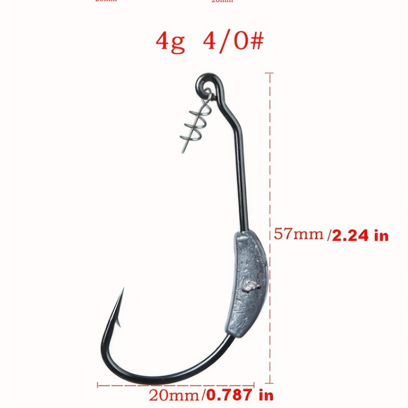 PROBEROS 100pcs/lot Jig Head Fishing Hooks 1.75g-2.5g-3.5g Bullet Head  Fishhooks Weedless Offset Worm Hooks For Bass Fishing