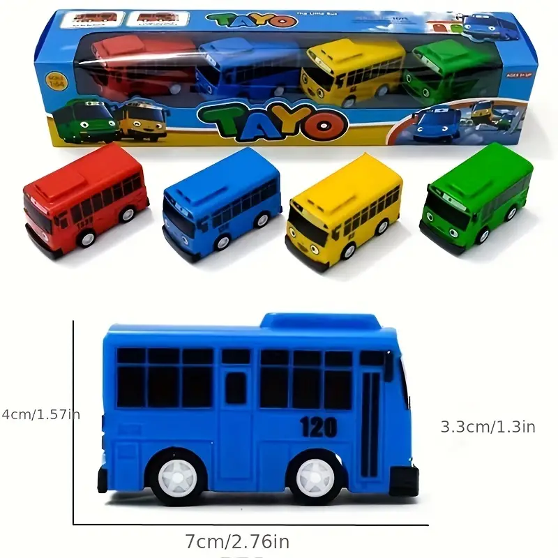 Set 4 Autobuses Juguete Niños ¡regalo Ideal Navidad - Temu