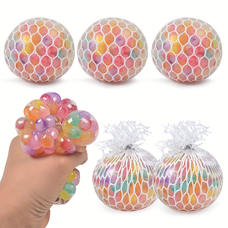 Pelotas antiestrés que cambian de color para niños, paquete de 4 bolas  estrujables para el estrés, bolas antiestrés, a granel, mini bolas de  estrés