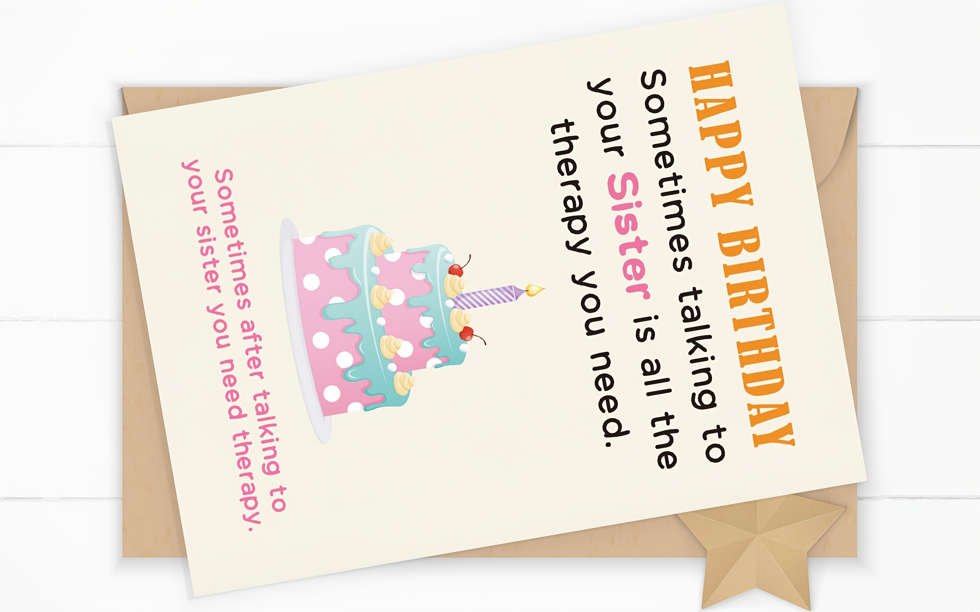 Sister Birthday Card Funny Happy Birthday Card Sister Funny - Temu