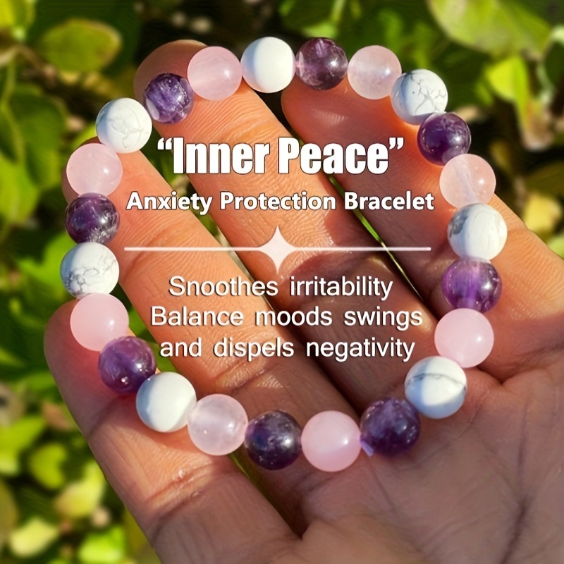 Natural Hematite 7 Chakra Bracelets Healing Balance Magnetic Anti-Anxiety  Bangle
