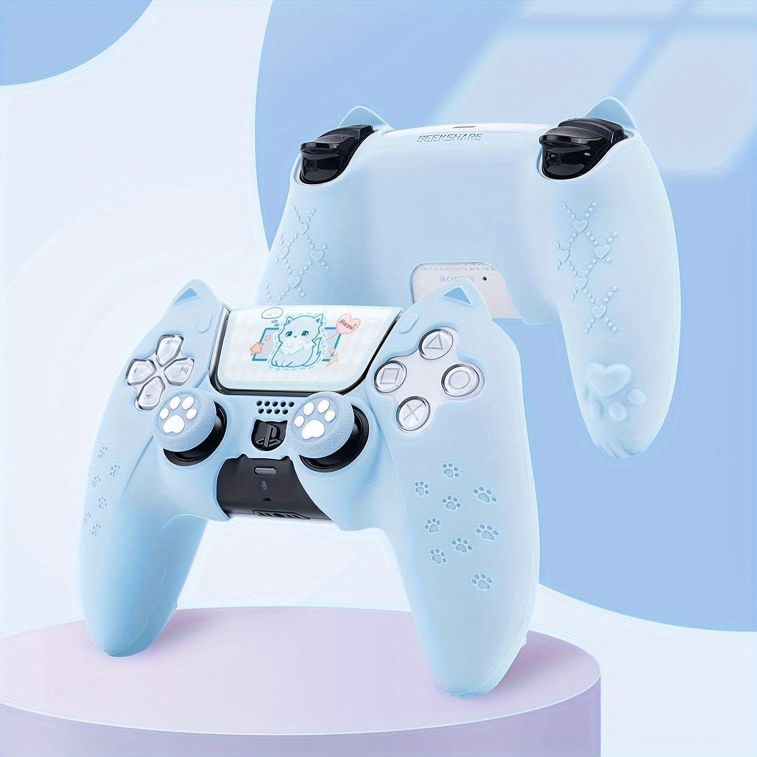  Skin for DualSense Edge, Ergonomic Soft Anti-Slip Silicone  Controller Grip Cover Case Accessories Set for Playstation 5 DualSense Edge  Controller with Thumb Grip Caps (Blue) : Video Games