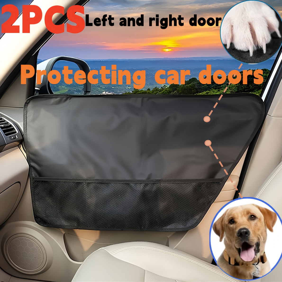 Car Door Covers For Dogs Car Door Protector For Pet Travel - Temu