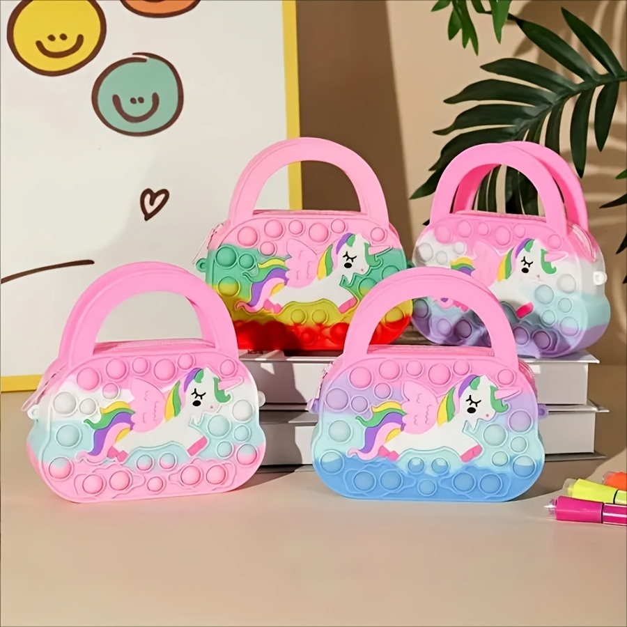 Children's Cute Pony Silicone Crossbody Bag Fashion Casual - Temu