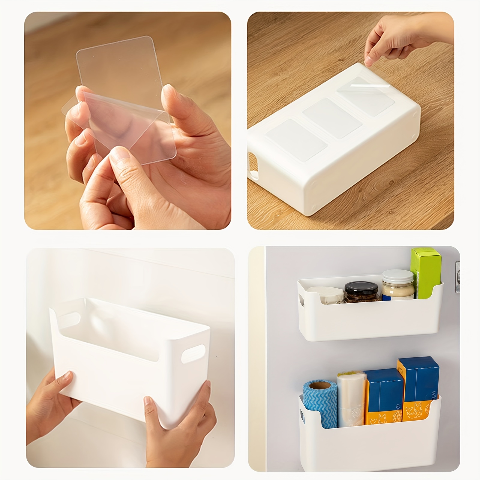 Kitchen Wall Storage Box Cabinet Door Storage Plastic Basket