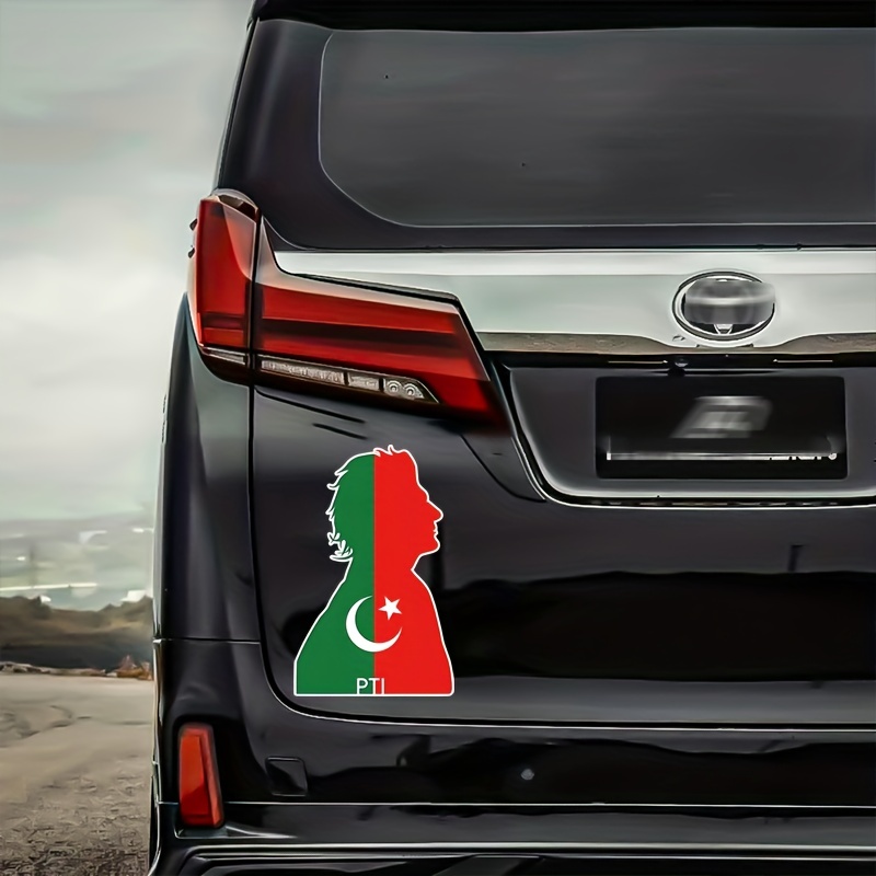 Imran Khan Pakistan Pti Flag Bumper Reflective Car Stickers Temu