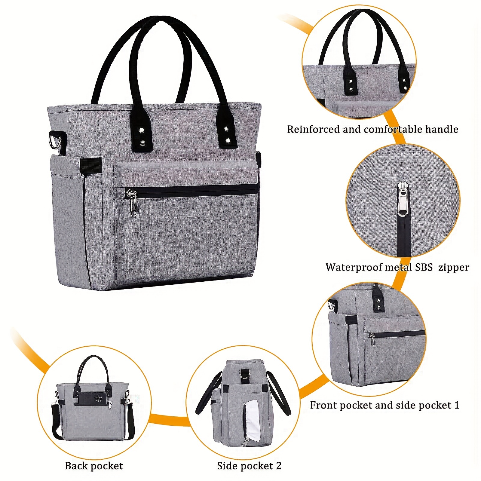 Bentgo Lunch Bag - 2-Way Zipper, Adjustable Strap, and Front