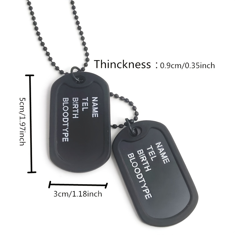 Stainless Steel Hip Hop Military Army Style Tags Dog Tags - Temu Japan