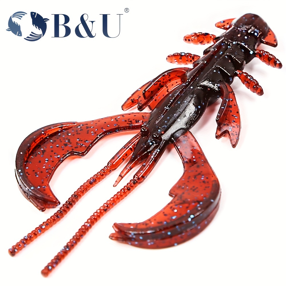 5pcs Bionic Crayfish Soft Baits With Hooks - Get Ready for Some Serious  Fishing with Goture!