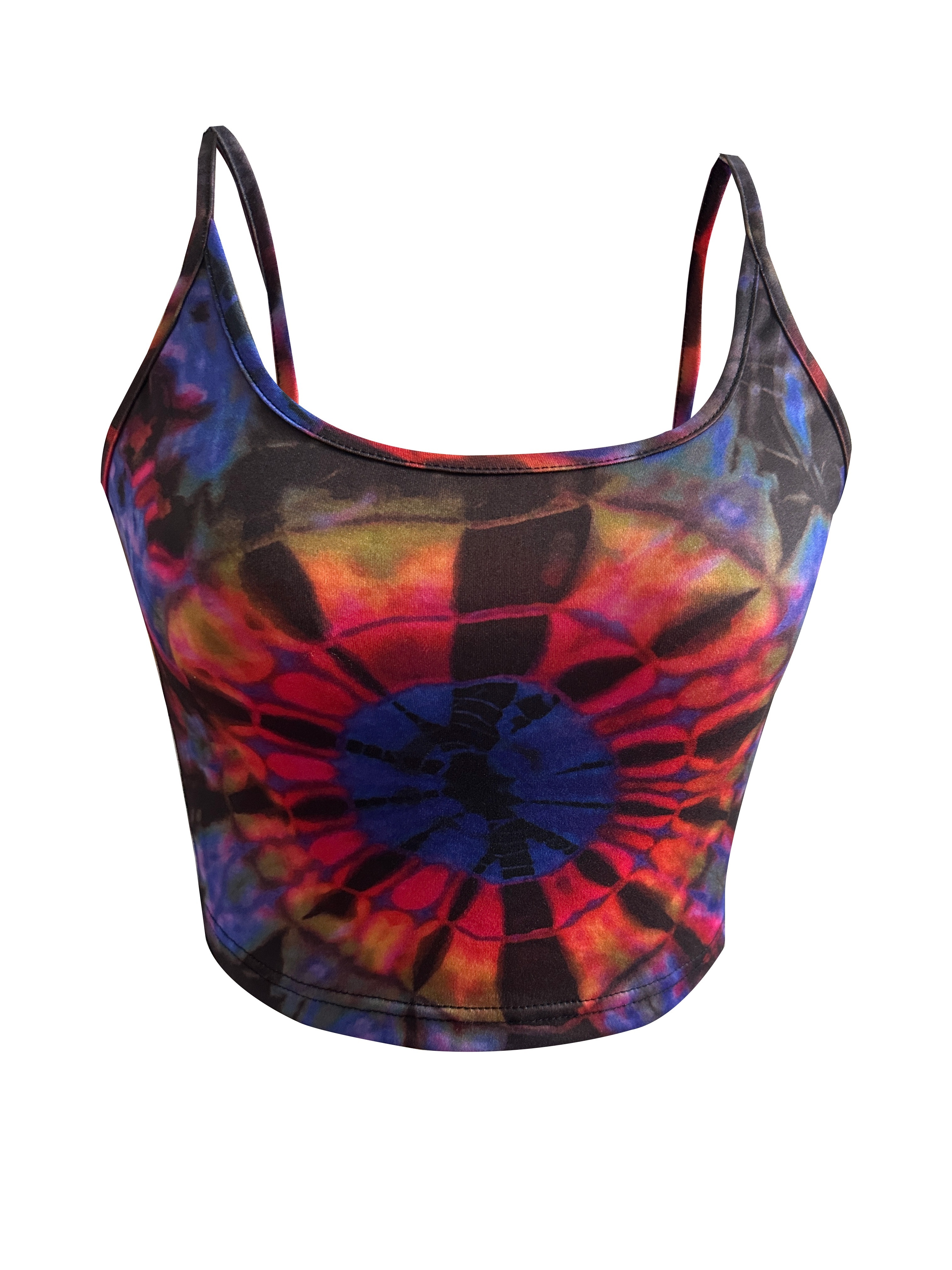 Graphic Print Crop Cami Top, Y2K Sleeveless Cami Top For Summer, Women's Clothing