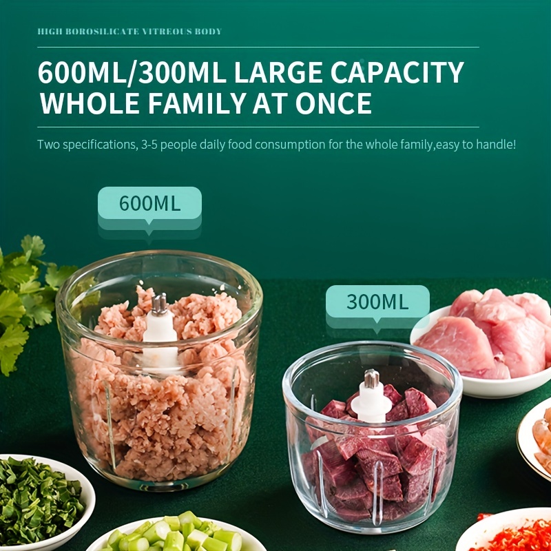 7.4v-600ml Multifunctional Electric Meat Grinder - Perfect for Grinding  Meat, Garlic, and Making Complementary Food