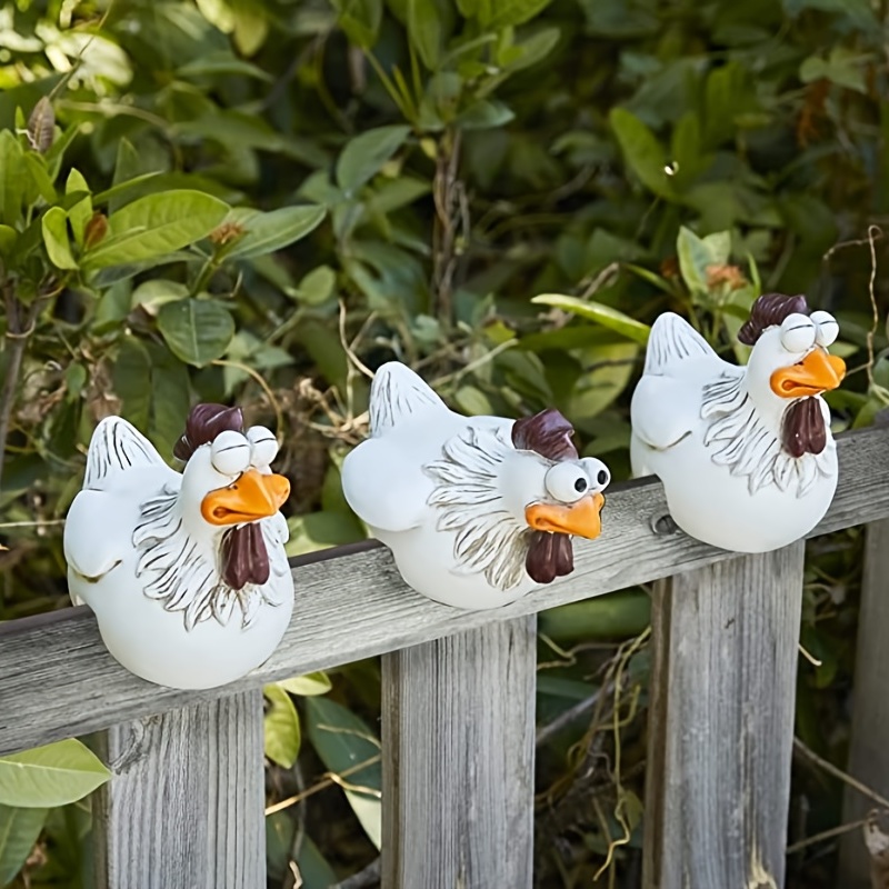 acrylic Thedecorshed pack of 5 hen statue for garden, For Decoration