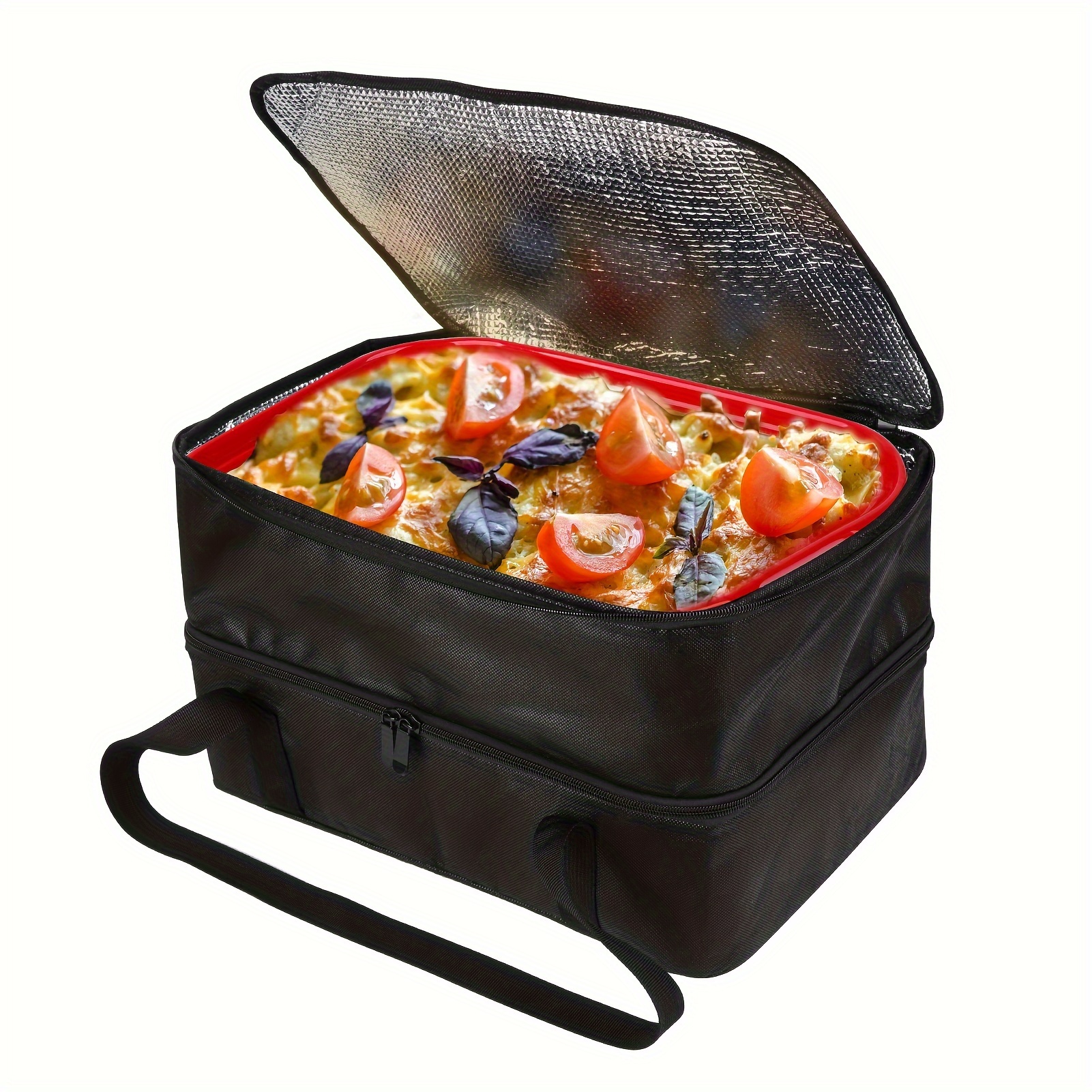 Black Expandable Insulated Baking Pan And Casserole Carrier, Fits Baking Pan,  Plaid Insulated Casserole Carrier For Hot Or Cold Food, Tote For Potluck  Parties/picnic/cookouts, Household Supplies - Temu