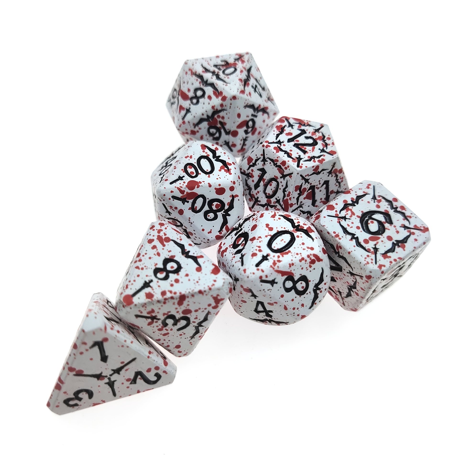  Metal dice Set D&D, Polyhedron DND Dungeons and Dragons Metal  DND dice Set, Suitable for Pathfinder RPG Shadow Run Savage World and Other Role-Playing  Game dice Sets : Toys & Games