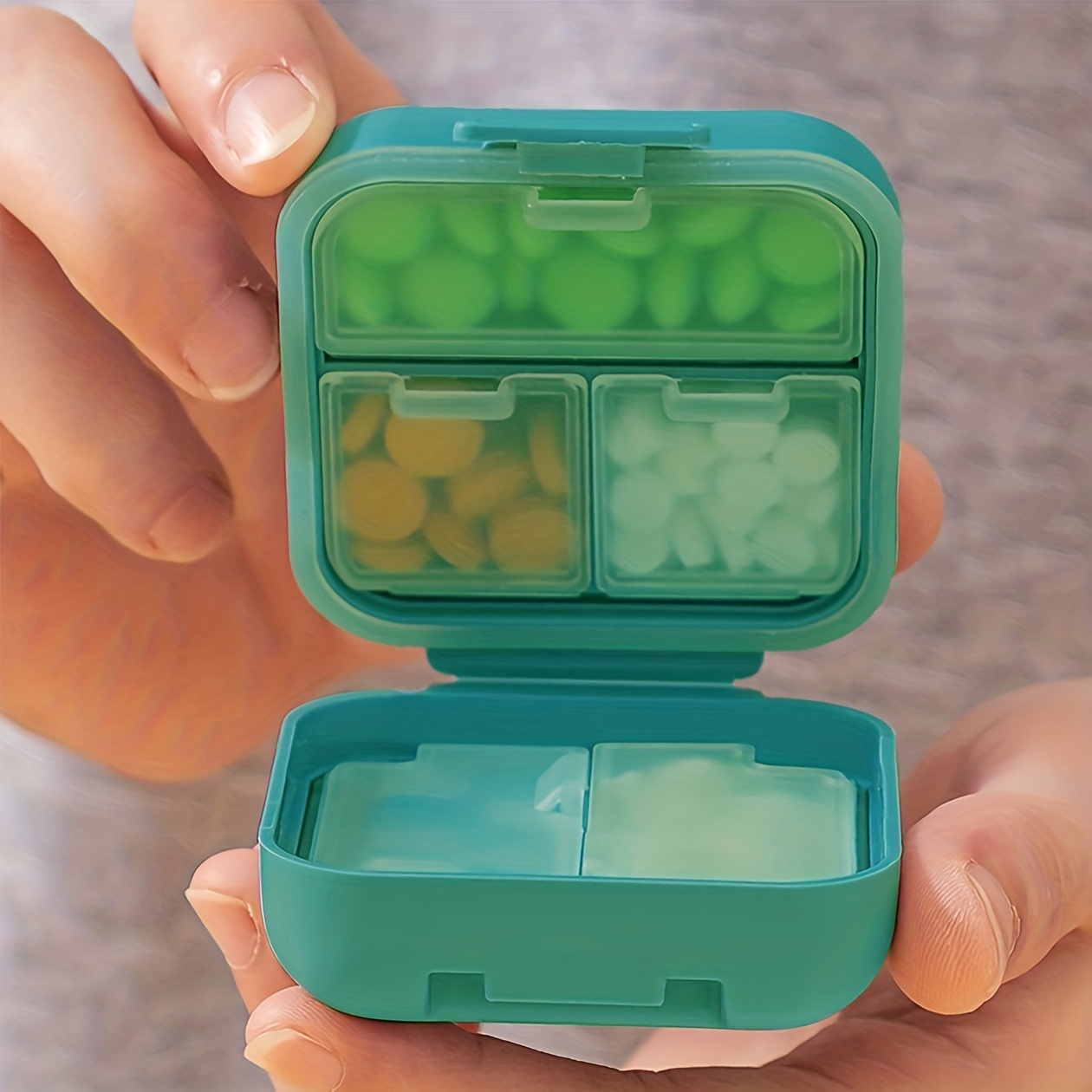Portable Mini Multi Compartment Storage Box Double Layer - Temu