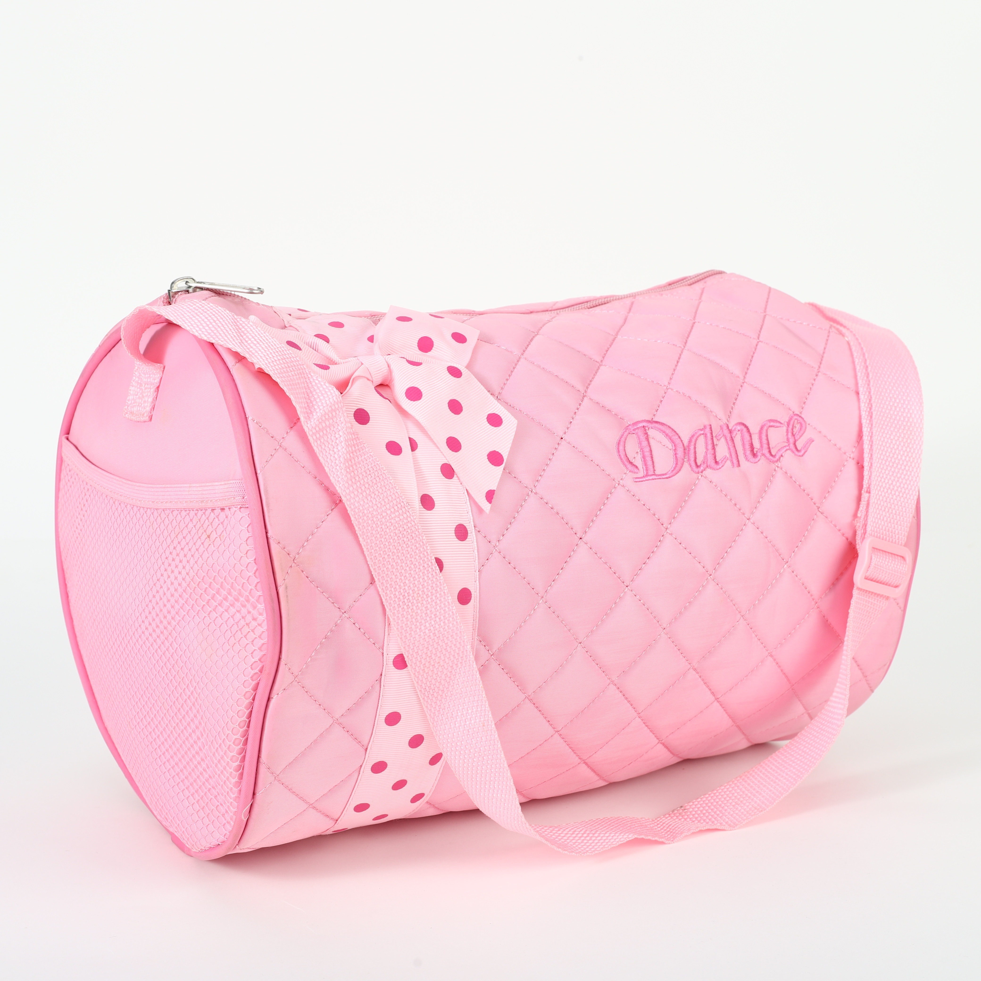  Dorlubel Cute Ballet Dance Bag Gym Travel Duffle Bag for Girls  Tutu Dress Bag with Key Chain for Girls (Pink4 of Long Mesh)