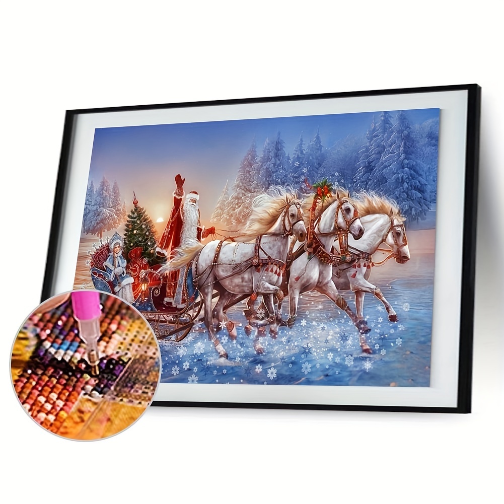 Christmas Diamond Painting Kits, 5d Christmas Tree Elk Full Round