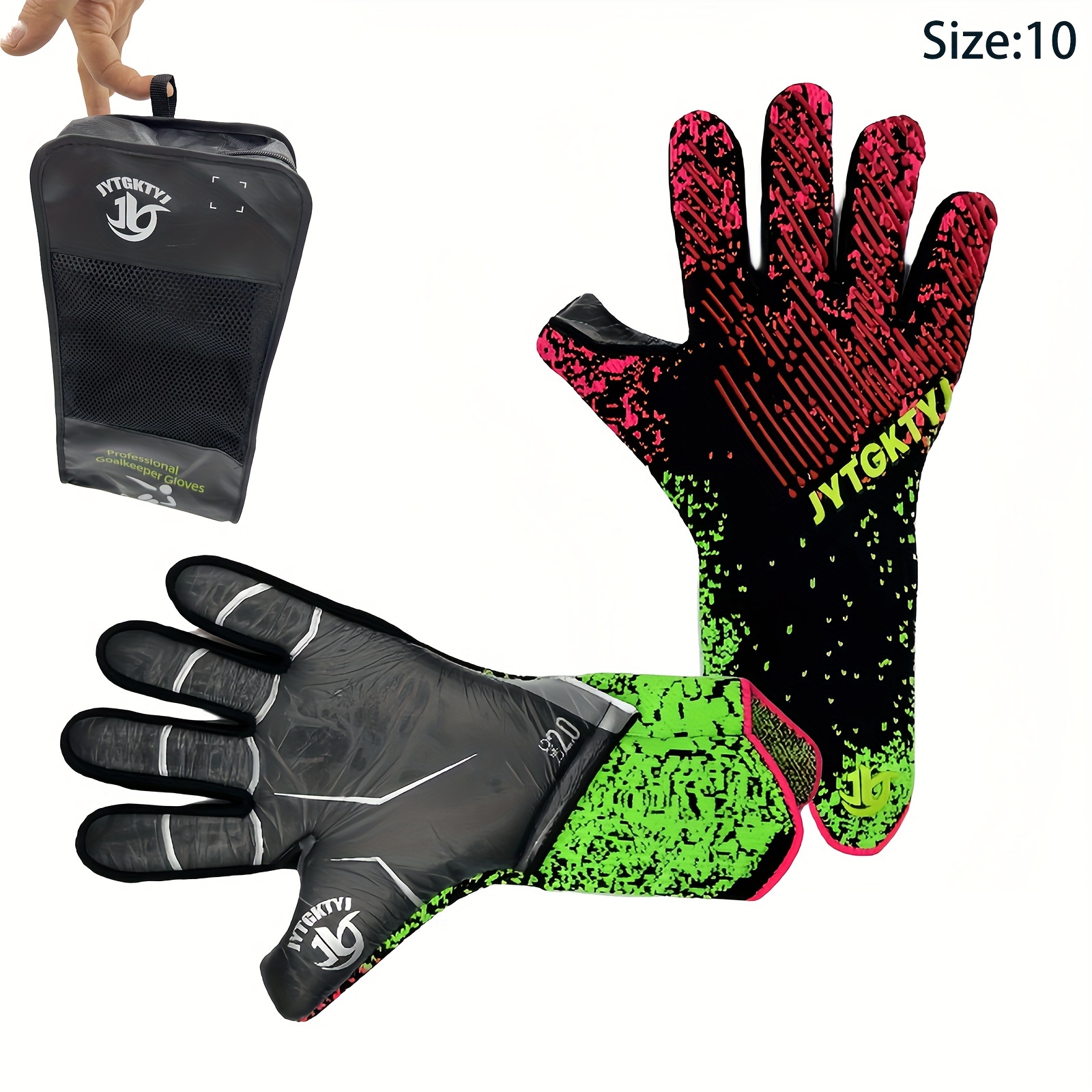 Soccer Goalie Gloves Football Goalkeeper Gloves High - Temu