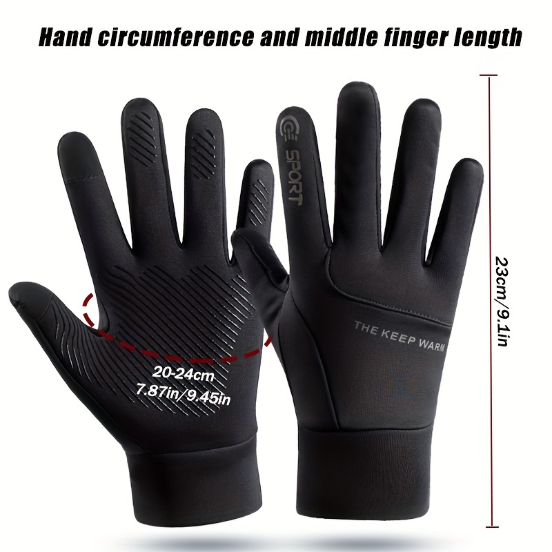 Winter Touch Screen Thermal Gloves Water Resistant for Outdoor Activities