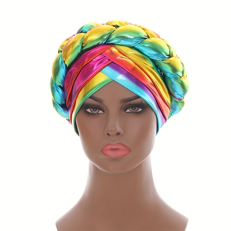 Buy Colorful Hot Stamping Turbans & Bright Head Wraps On Sale