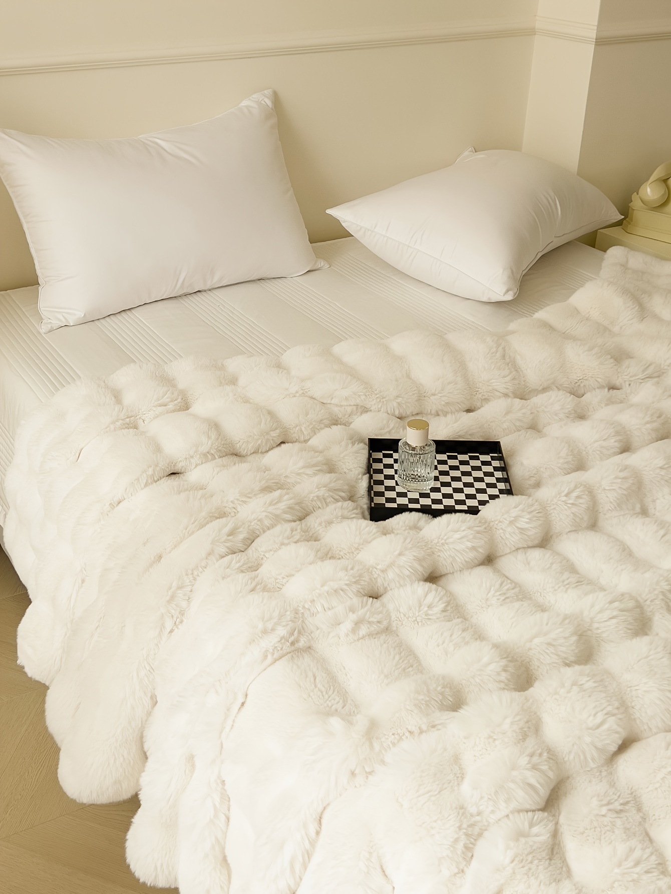 1pc solid color polyester thickened blanket   rabbit short plush blanket bed blanket multi purpose gift blanket for   details 11