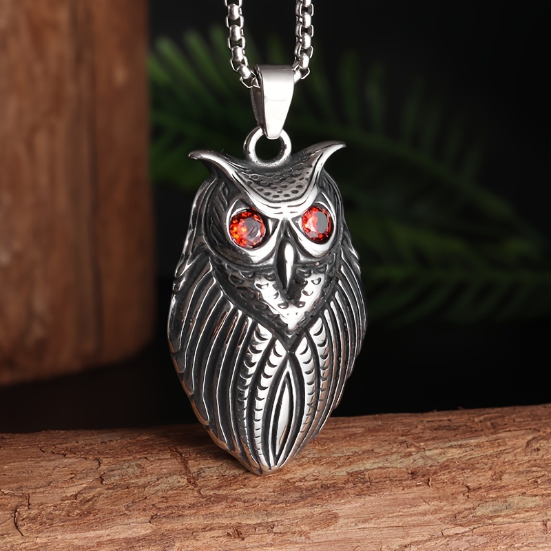 Mens sale owl necklace