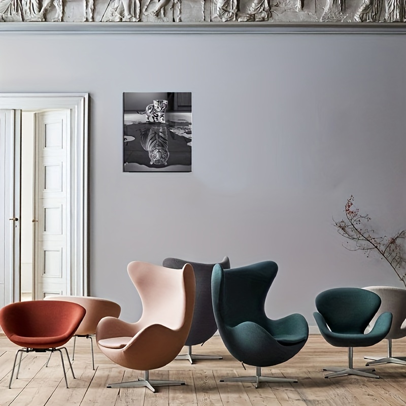 Motivational Wall Art Kitten Tiger Canvas Painting Home Temu