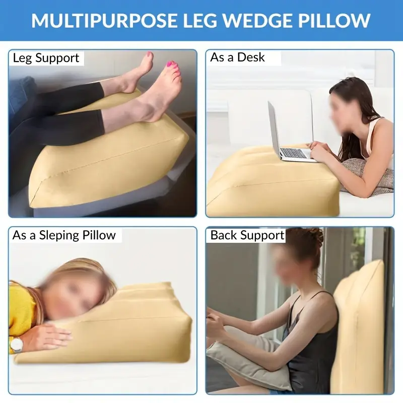Inflatable Leg Rest Pillow, Portable Sleeping Inflatable Pillow